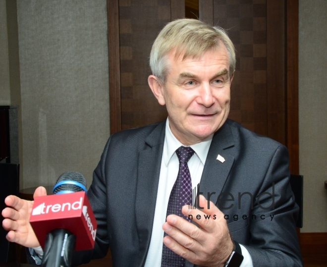 Председатель Сейма Литвы Викторас Пранкцетис.Азербайджан, Баку 12 ноября 2019