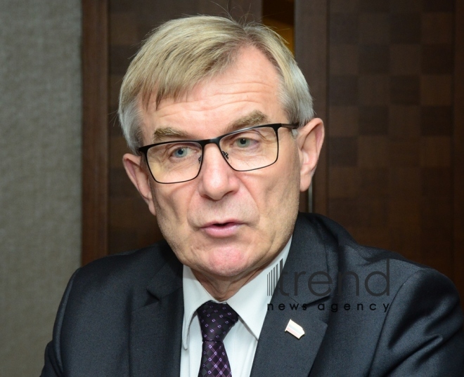 Speaker of Lithuanian Seimas Viktoras Pranckietis.Azerbaijan, Baku, 12 november 2019