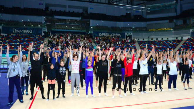 Milli Gimnastika Arenasında Azərbaycan Gimnastika Federasiyasının Birinci estafet yarışları keçirilİb.Azərbaycan. Bakı 7 dekabr 2019