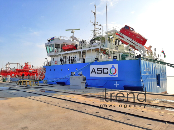 Azerbaijans Lachin tanker to carry cargo across Caspian Sea and beyond.Azerbaijan Baku 16 december 2019