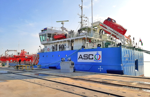 Azerbaijans Lachin tanker to carry cargo across Caspian Sea and beyond.Azerbaijan Baku 16 december 2019