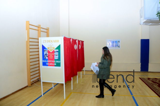 Municipal elections kick off in Azerbaijan.Azerbaijan Baku 23 december 2019