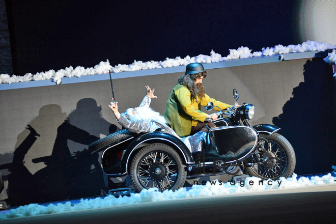 Amazing New Year show at National Gymnastics Arena in Baku.Azerbaijan Baku 24 december 2019
