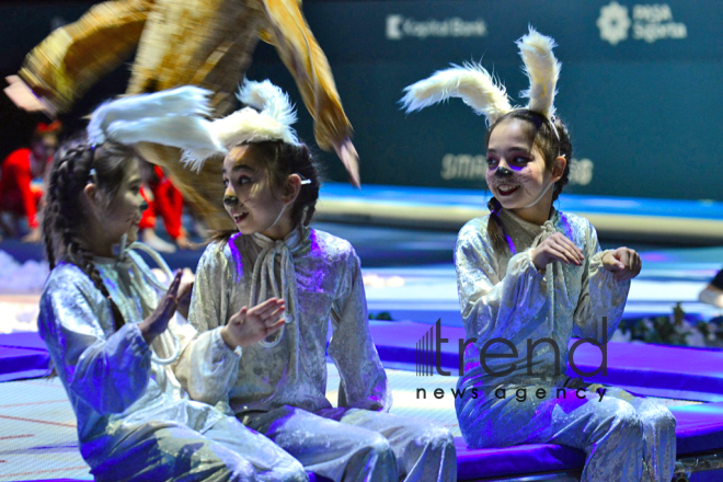 Amazing New Year show at National Gymnastics Arena in Baku.Azerbaijan Baku 24 december 2019
