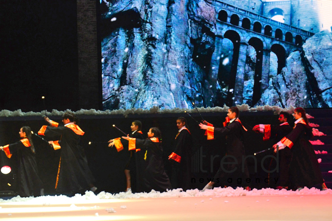 Amazing New Year show at National Gymnastics Arena in Baku.Azerbaijan Baku 24 december 2019
