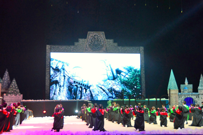 Amazing New Year show at National Gymnastics Arena in Baku.Azerbaijan Baku 24 december 2019
