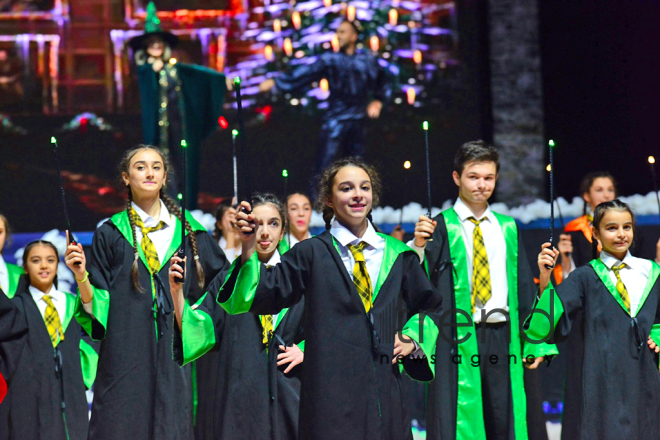 Amazing New Year show at National Gymnastics Arena in Baku.Azerbaijan Baku 24 december 2019
