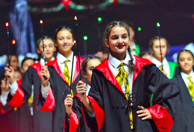 Amazing New Year show at National Gymnastics Arena in Baku.Azerbaijan Baku 24 december 2019
