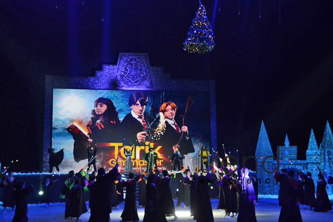 Amazing New Year show at National Gymnastics Arena in Baku.Azerbaijan Baku 24 december 2019
