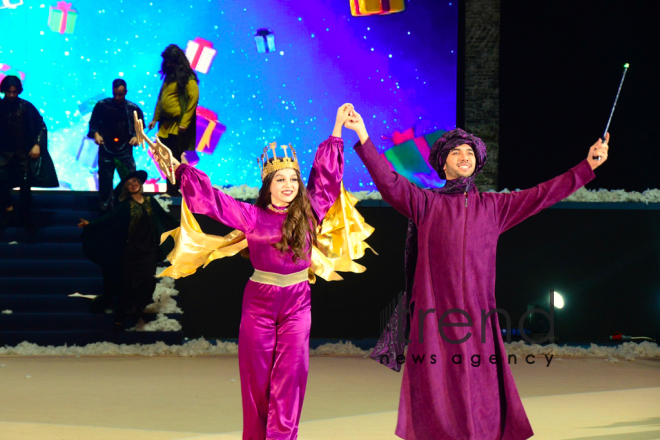 Amazing New Year show at National Gymnastics Arena in Baku.Azerbaijan Baku 24 december 2019
