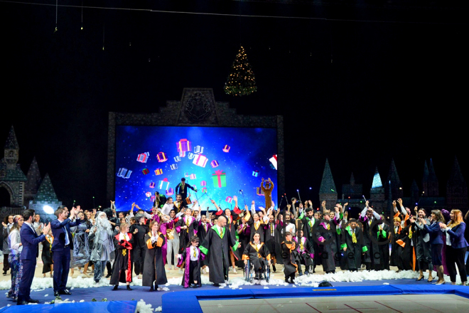 Amazing New Year show at National Gymnastics Arena in Baku.Azerbaijan Baku 24 december 2019
