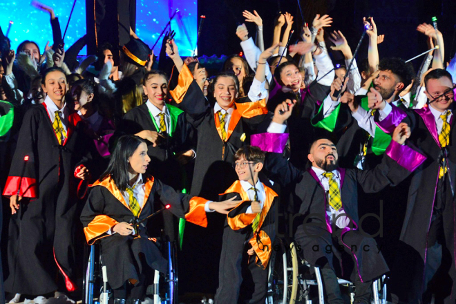 Amazing New Year show at National Gymnastics Arena in Baku.Azerbaijan Baku 24 december 2019
