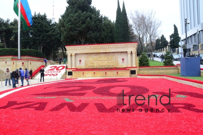 Azerbaijan commemorates 30th anniversary of January 20 tragedy  Azerbaijan Baku january 20 2020 