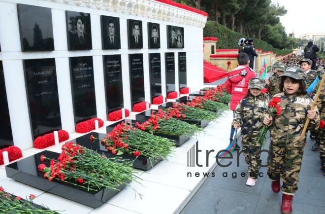 Azerbaijan commemorates 30th anniversary of January 20 tragedy  Azerbaijan Baku january 20 2020 