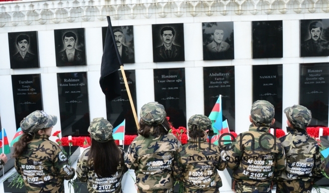 Azerbaijan commemorates 30th anniversary of January 20 tragedy  Azerbaijan Baku january 20 2020 