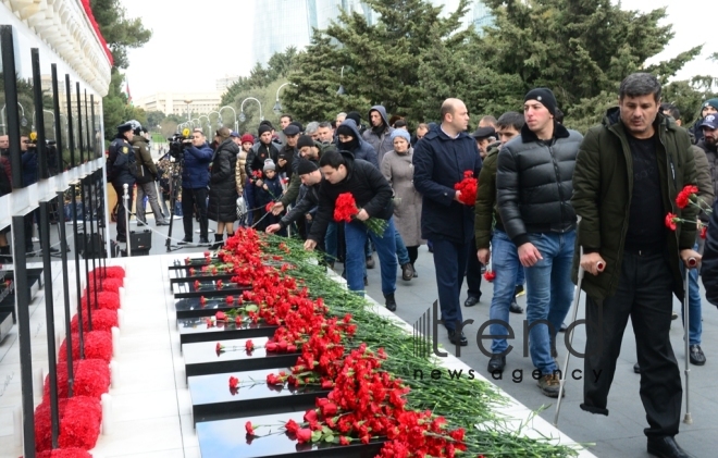 Azerbaijan commemorates 30th anniversary of January 20 tragedy  Azerbaijan Baku january 20 2020 