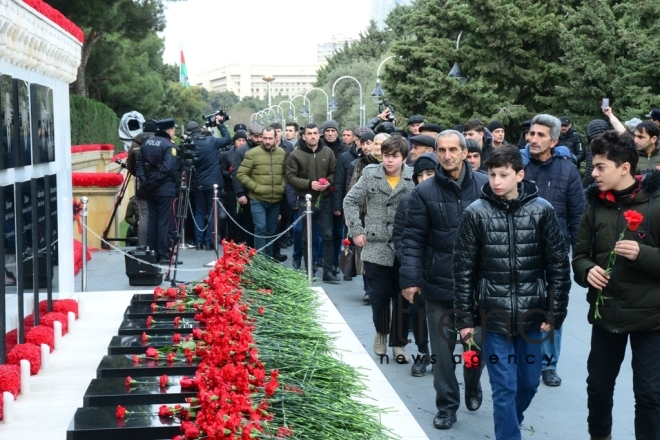 Azerbaijan commemorates 30th anniversary of January 20 tragedy  Azerbaijan Baku january 20 2020 