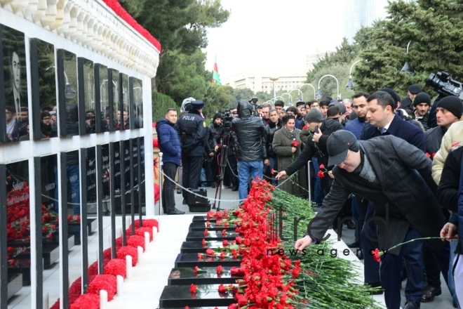 Azerbaijan commemorates 30th anniversary of January 20 tragedy  Azerbaijan Baku january 20 2020 