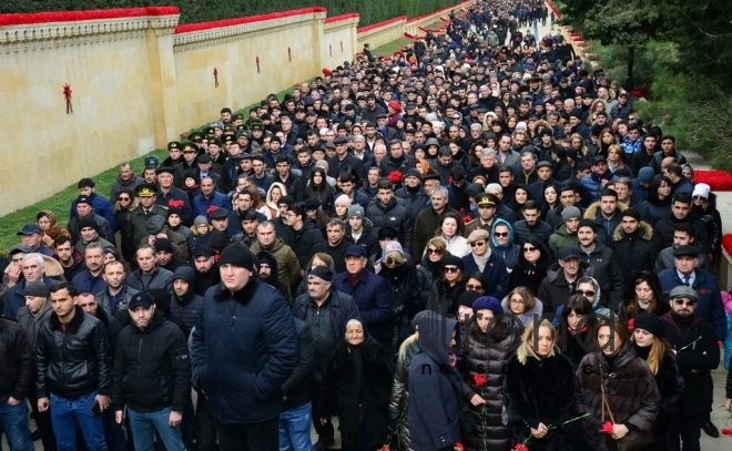 Azerbaijan commemorates 30th anniversary of January 20 tragedy  Azerbaijan Baku january 20 2020 