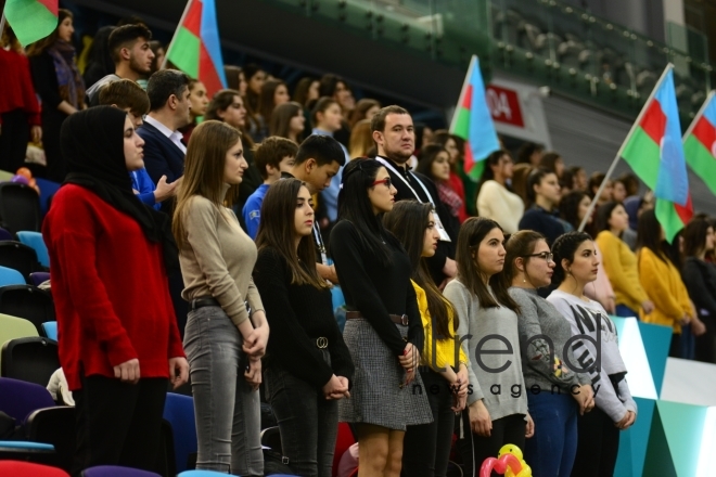 FIG World Cup in Trampoline Gymnastics Tumbling kicks off in Baku.Azerbaijan Baku 15  February 2020
