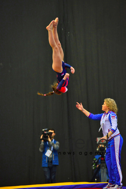 FIG World Cup in Trampoline Gymnastics Tumbling kicks off in Baku.Azerbaijan Baku 15  February 2020
