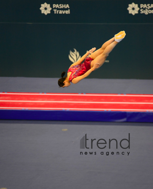 FIG World Cup in Trampoline Gymnastics Tumbling kicks off in Baku.Azerbaijan Baku 15  February 2020
