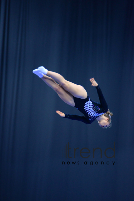 FIG World Cup in Trampoline Gymnastics Tumbling kicks off in Baku.Azerbaijan Baku 15  February 2020
