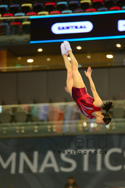 FIG World Cup in Trampoline Gymnastics Tumbling kicks off in Baku.Azerbaijan Baku 15  February 2020
