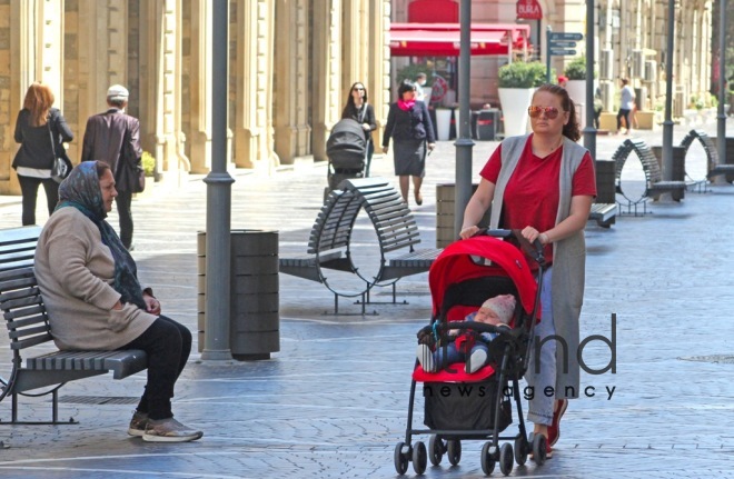 Baku after quarantine easing.Azerbaijan  Baku  may 20   2020