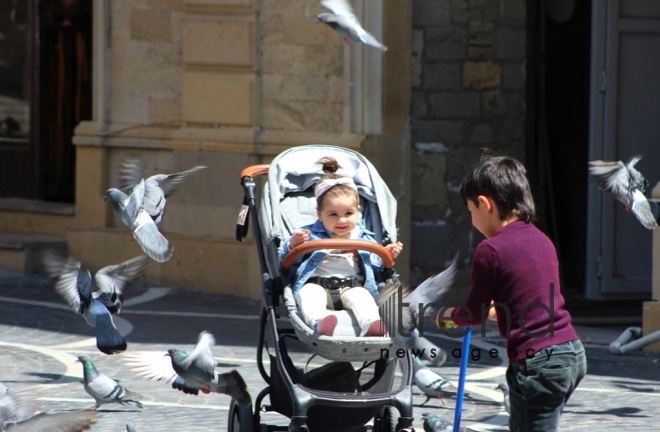 Baku after quarantine easing.Azerbaijan  Baku  may 20   2020