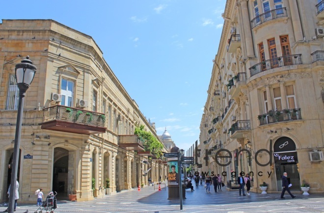 Baku after quarantine easing.Azerbaijan  Baku  may 20   2020