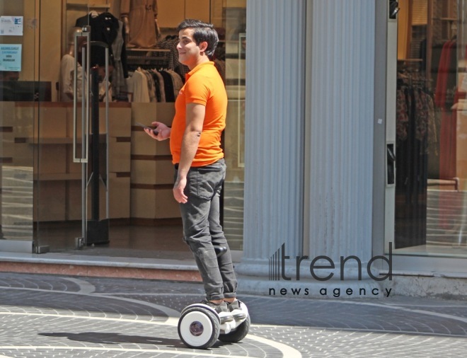 Baku after quarantine easing.Azerbaijan  Baku  may 20   2020