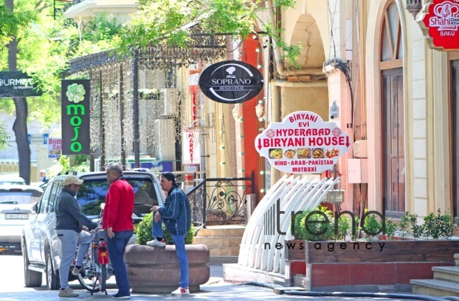 Baku after quarantine easing.Azerbaijan  Baku  may 20   2020