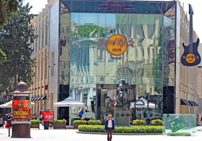 Baku after quarantine easing.Azerbaijan  Baku  may 20   2020