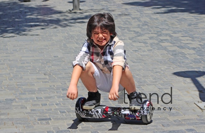 Baku after quarantine easing.Azerbaijan  Baku  may 20   2020