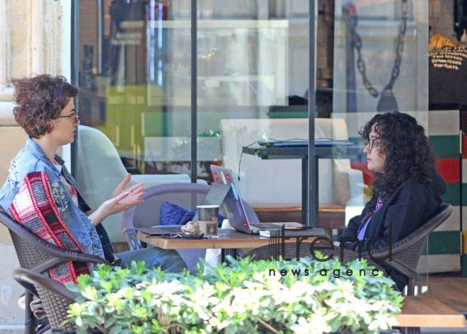 Baku after quarantine easing.Azerbaijan  Baku  may 20   2020