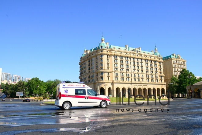 Баку в условиях жесткого карантинного режима Азербайджан Баку 14 июня  2020
