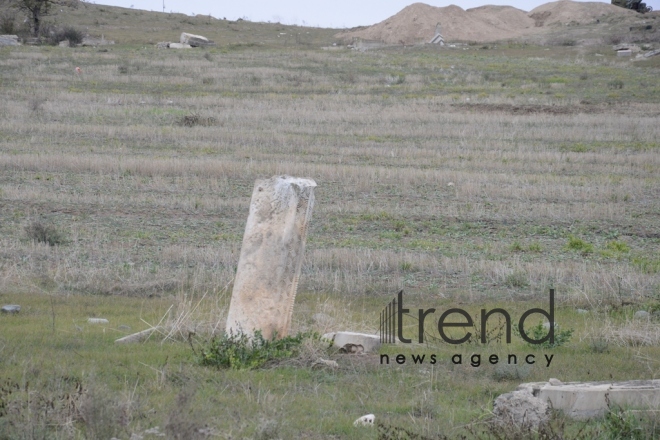 Armenians completely destroy cemetery in Fuzuli district. Fuzuli  Azerbaijan 19 november 2020
