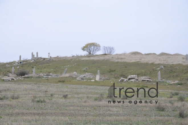 Armenians completely destroy cemetery in Fuzuli district. Fuzuli  Azerbaijan 19 november 2020
