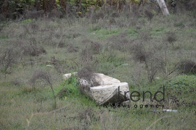 Armenians completely destroy cemetery in Fuzuli district. Fuzuli  Azerbaijan 19 november 2020
