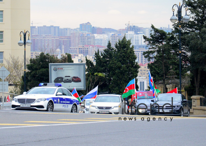 В Баку прошел автопробег по случаю освобождения Кельбаджара от армянской оккупации.Aзербайджан Баку 25 ноября 2020
