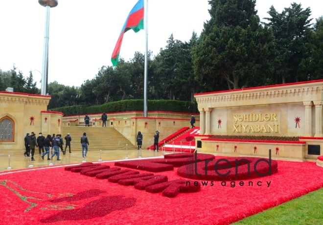 Azerbaijani people honoring memory of 20 January tragedy victims.Azerbaijan Baku Yanuary 20   2021