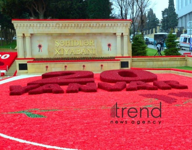 Azerbaijani people honoring memory of 20 January tragedy victims.Azerbaijan Baku Yanuary 20   2021