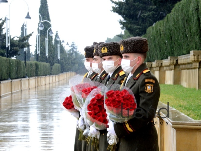 Azerbaijani people honoring memory of 20 January tragedy victims.Azerbaijan Baku Yanuary 20   2021