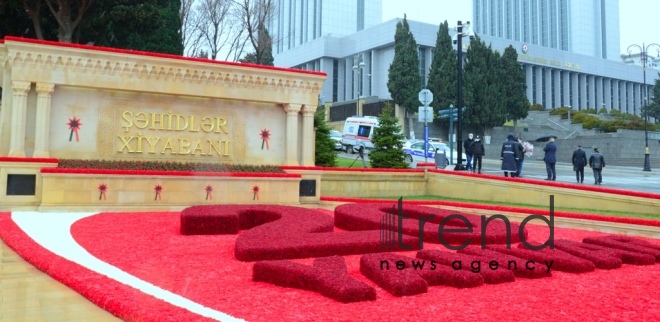 Azerbaijani people honoring memory of 20 January tragedy victims.Azerbaijan Baku Yanuary 20   2021