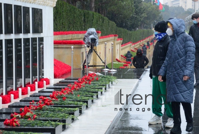 Azerbaijani people honoring memory of 20 January tragedy victims.Azerbaijan Baku Yanuary 20   2021