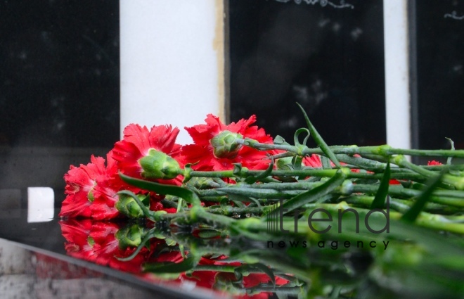 Azerbaijani people honoring memory of 20 January tragedy victims.Azerbaijan Baku Yanuary 20   2021