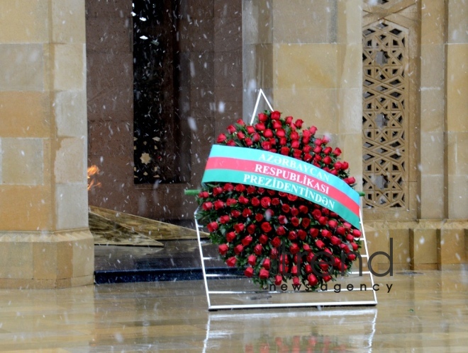 Azerbaijani people honoring memory of 20 January tragedy victims.Azerbaijan Baku Yanuary 20   2021