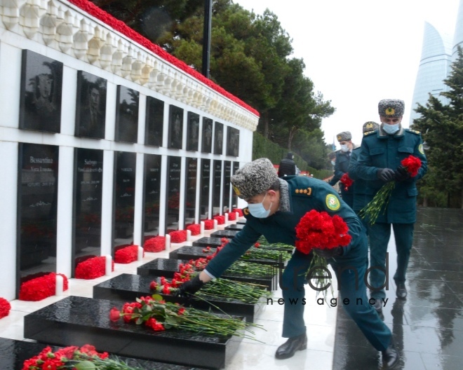 Azerbaijani people honoring memory of 20 January tragedy victims.Azerbaijan Baku Yanuary 20   2021