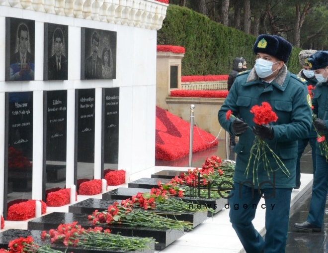 Azerbaijani people honoring memory of 20 January tragedy victims.Azerbaijan Baku Yanuary 20   2021